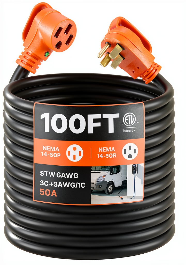 VEVOR 50A RV Extension Cord 100 FT Heavy Duty