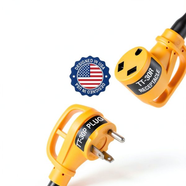 LifeSupplyUSA RV Extension Cord 15 FT TT30P/TT30R Heavy‑Duty 10/3-2