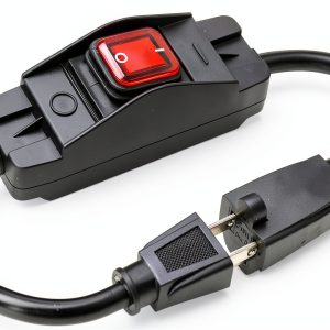 KHGUZ Car Extension Cord 16A 250V Black Plug-In Power Switch 1.48FT-0