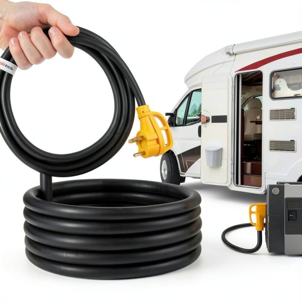 LifeSupplyUSA RV Extension Cord 15 FT TT30P/TT30R Heavy‑Duty 10/3-3