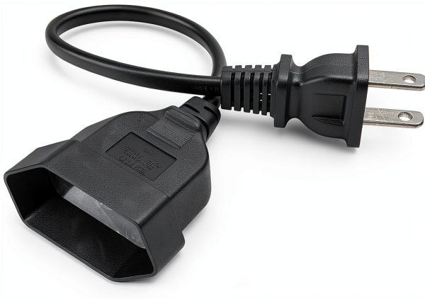 US to EU Power Cord Toptekits Nema1-15p-eu 1ft Durable Black Extension-2