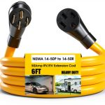 50 Amp RV Extension Cord LAZMUMI 6FT Pure Copper Weatherproof-0