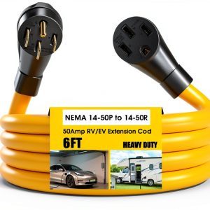 50 Amp RV Extension Cord LAZMUMI 6FT Pure Copper Weatherproof-0