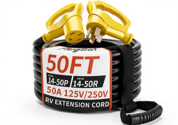 NEMA 14 50 Extension Cord PlugSaf 50A Weatherproof RV Cable 6‑100FT-0