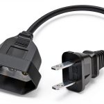 US to EU Power Cord Toptekits Nema1-15p-eu 1ft Durable Black Extension-0