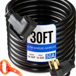 RV Extension Cord VEVOR 30FT 50Amp Heavy Duty PVC Weatherproof-0
