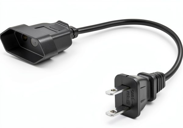 US to EU Power Cord Toptekits Nema1-15p-eu 1ft Durable Black Extension-1