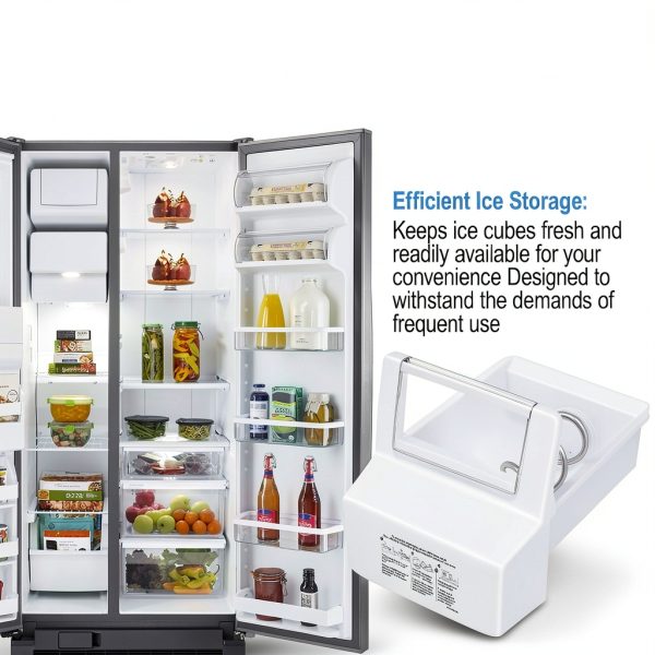 WPW10558423 Refrigerator Ice Bucket – Fit Bin for Whirlpool Ice Makers-2