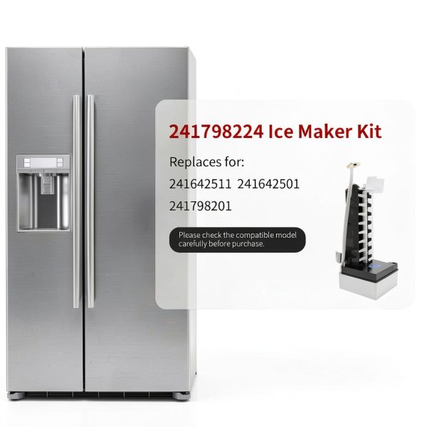 241798224 241798231 241798211 Ice Maker Assembly Replacement, Compatible with Refrigerators, Replaces 241642511, 241642501, 241798201, 5304445222, 5304456669 Ice Maker-2