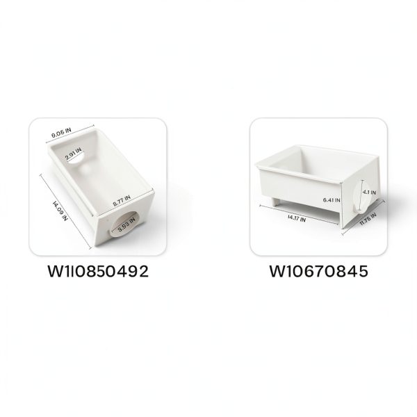 W10850492 Ice Maker Bin fit for Whirlpool W10670844 W11515913A Ice Bucket,AP5989704 Fridge Ice Bucket Replacement fit for Whirlpool W10138193 W11515913A WRS321SDHZ01 WRS331SDHM WPW10850492 prime&swift-6